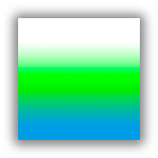 Gradiens három szín használatával
