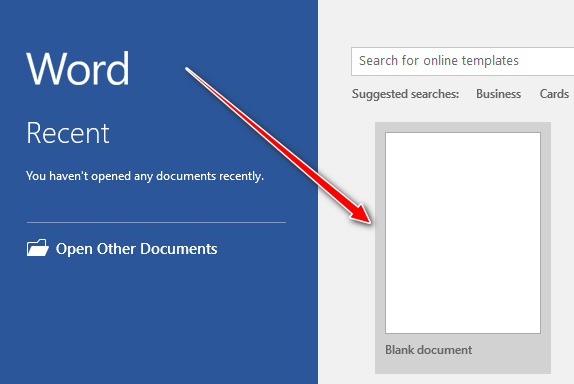 Стартирайте Microsoft Word и създайте празен документ