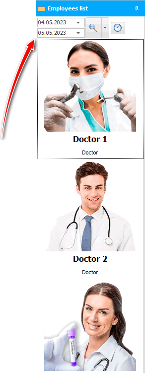 Escolha da data e do médico