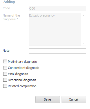 Características do diagnóstico