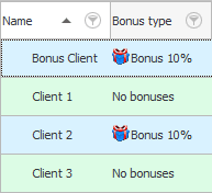 Задайте вида на бонусите на клиентите