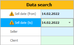 Søk salg etter dato