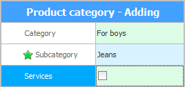 Додавање категорија на производи