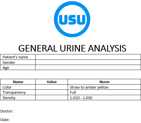 Vorm van algemene urine-analise