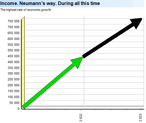 Inkomste. Neumann se manier. Diagram