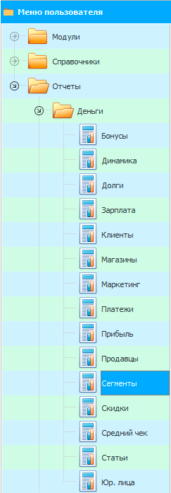 Отчет. Сегменты